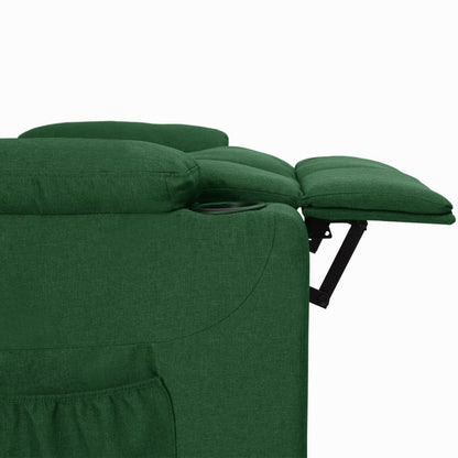 Polohovací Křeslo Tmavě Zelené Textil