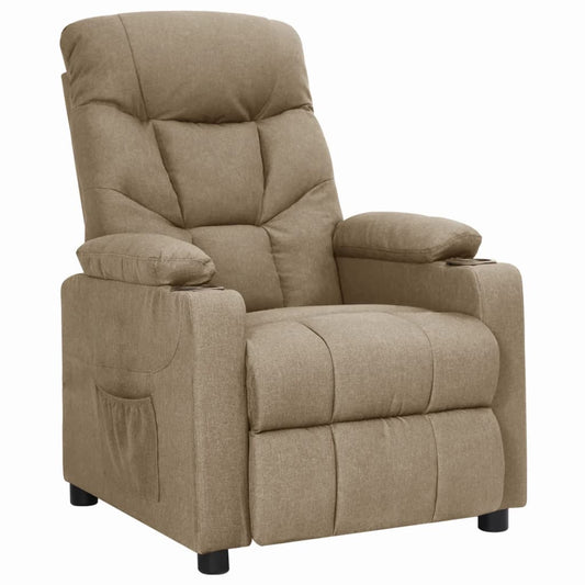 Polohovací Křeslo Taupe Textil