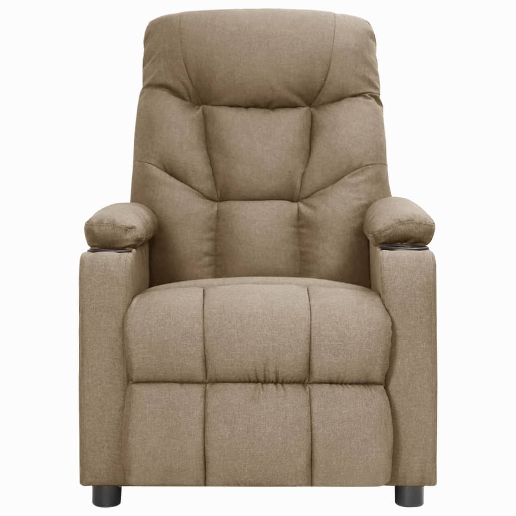 Polohovací Křeslo Taupe Textil