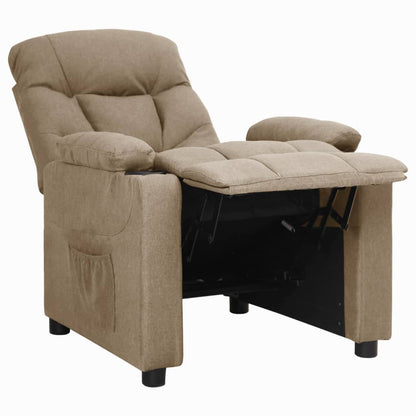 Polohovací Křeslo Taupe Textil