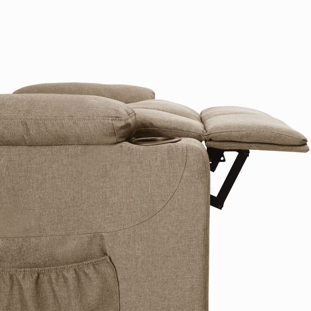 Polohovací Křeslo Taupe Textil
