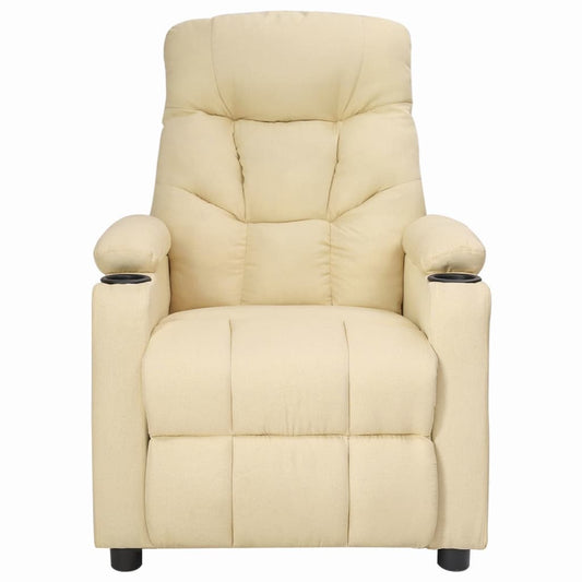 Polohovací Křeslo Krémové Textil