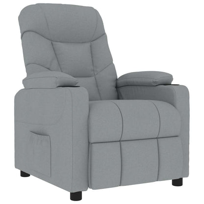 Masážní Křeslo Světle Šedé Textil