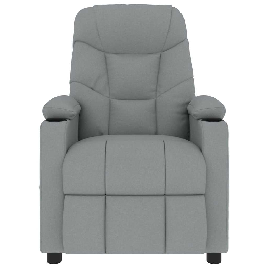 Masážní Křeslo Světle Šedé Textil