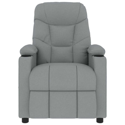 Masážní Křeslo Světle Šedé Textil