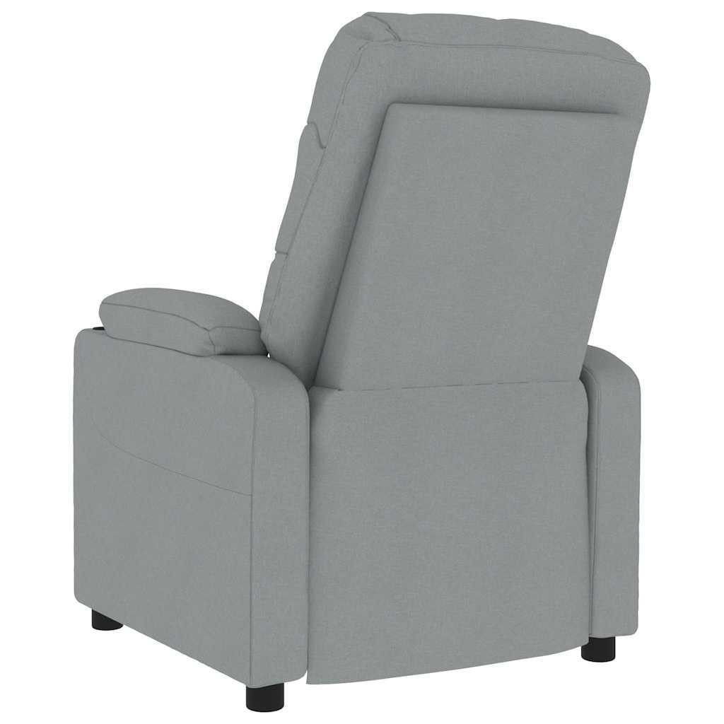 Masážní Křeslo Světle Šedé Textil