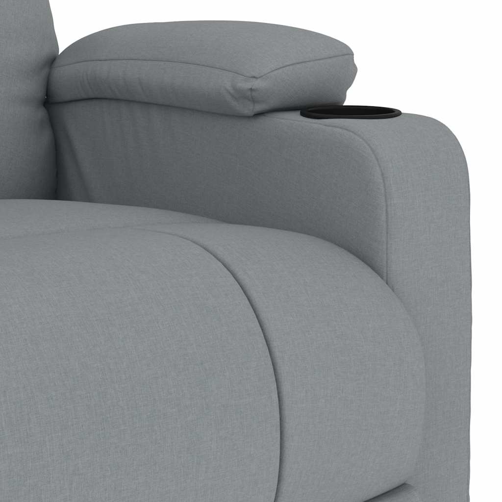 Masážní Křeslo Světle Šedé Textil
