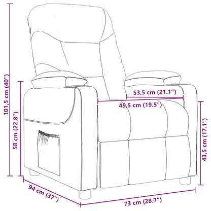 Masážní Křeslo Světle Šedé Textil