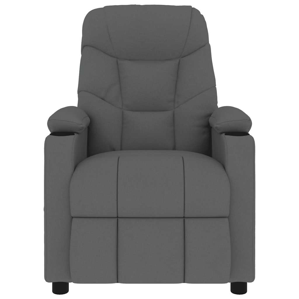 Masážní Křeslo Tmavě Šedé Textil