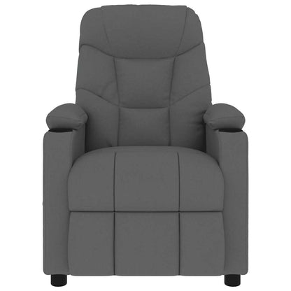 Masážní Křeslo Tmavě Šedé Textil