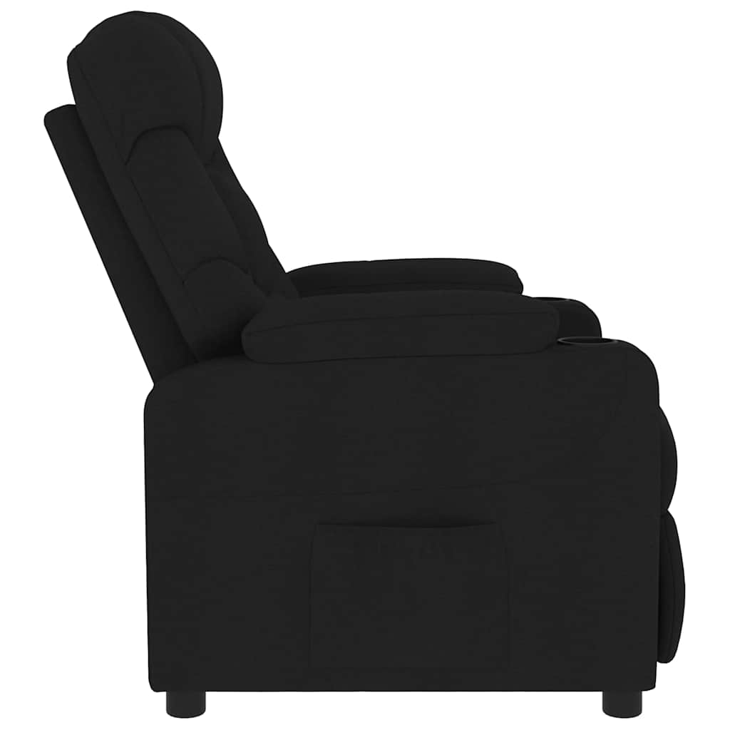 Masážní Křeslo Černé Textil