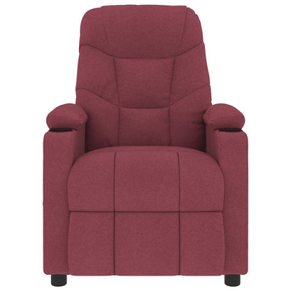 Masážní Křeslo Vínové Textil