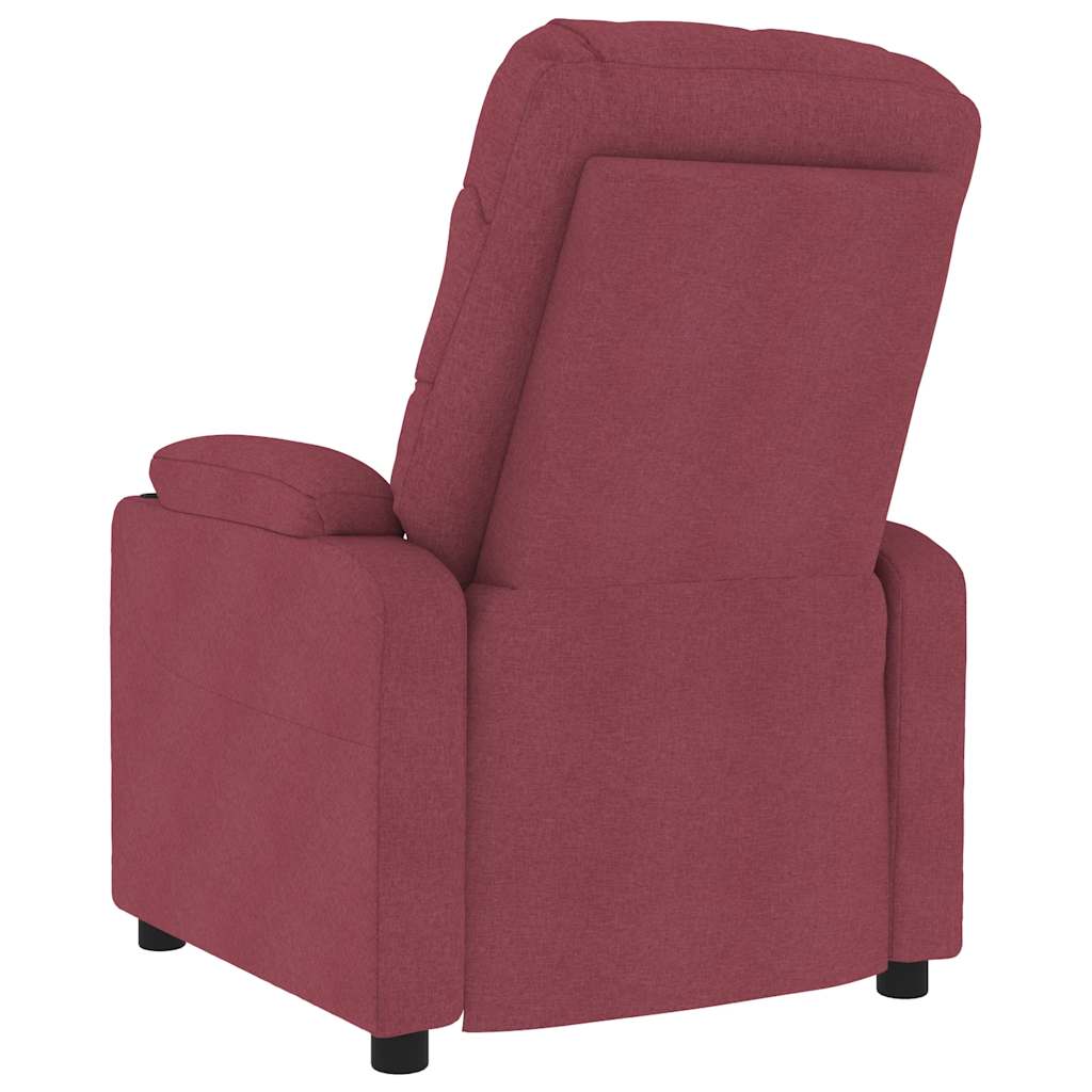 Masážní Křeslo Vínové Textil