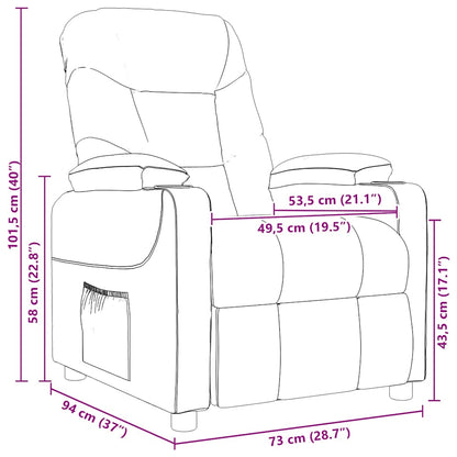 Masážní Křeslo Vínové Textil