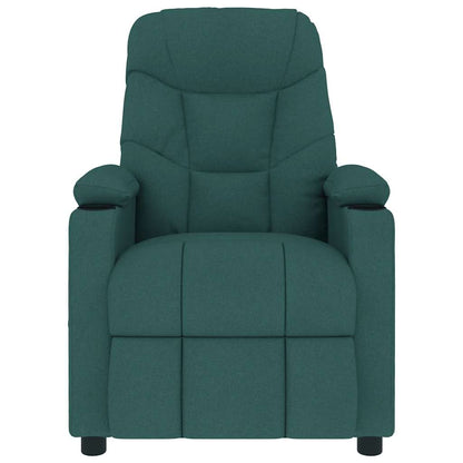 Masážní Křeslo Tmavě Zelené Textil