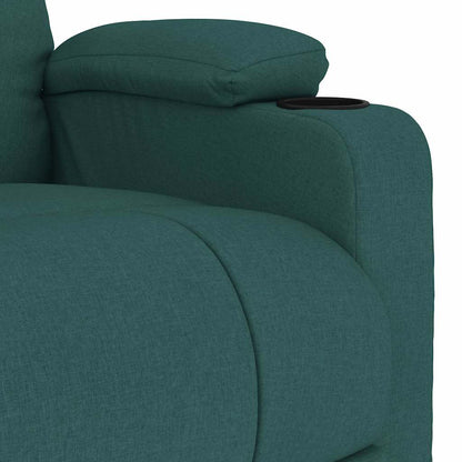 Masážní Křeslo Tmavě Zelené Textil