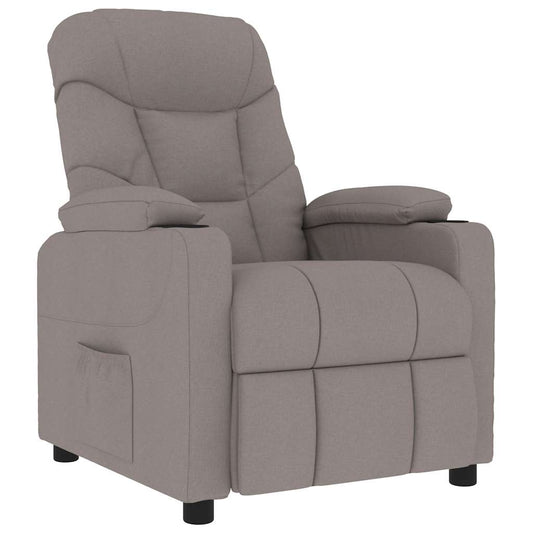 Masážní Křeslo Taupe Textil