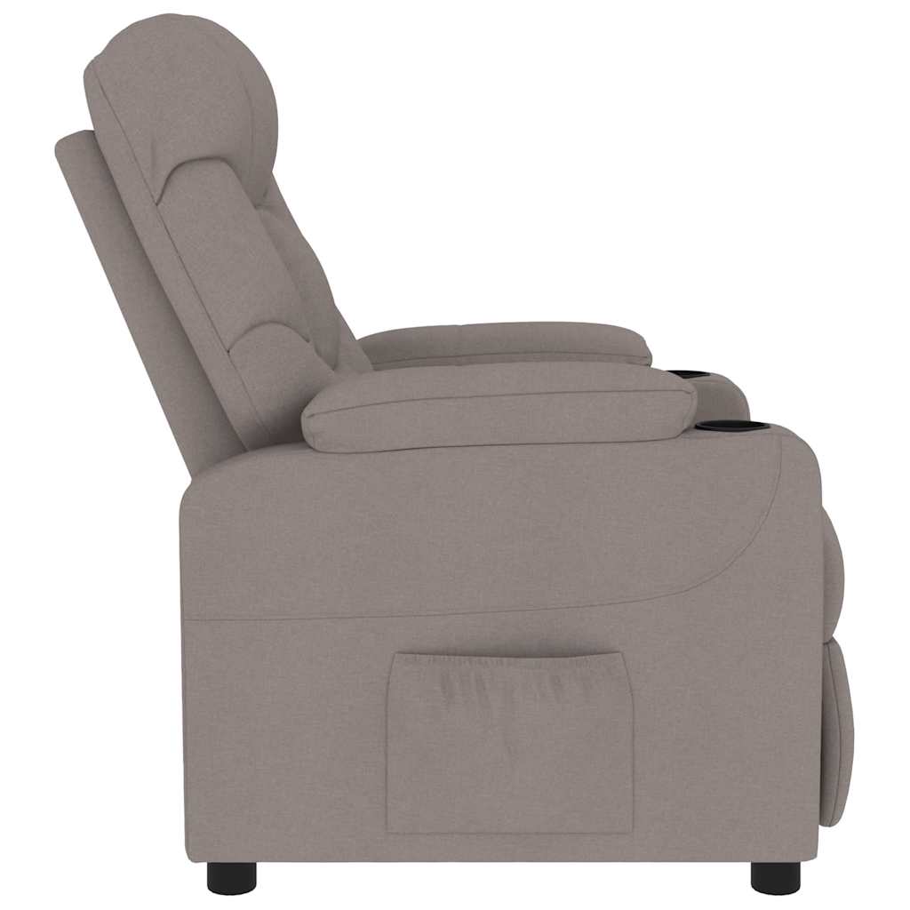 Masážní Křeslo Taupe Textil