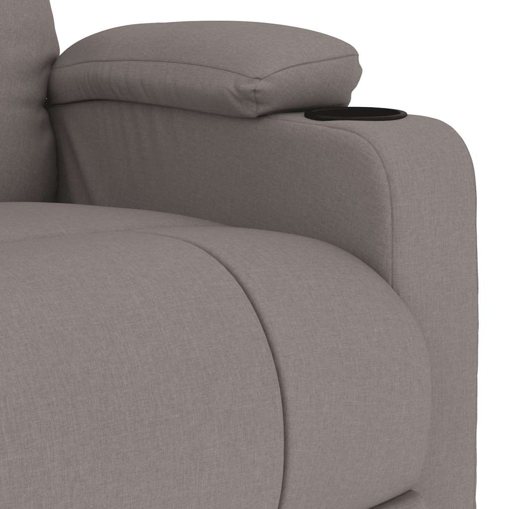 Masážní Křeslo Taupe Textil