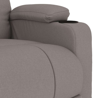 Masážní Křeslo Taupe Textil