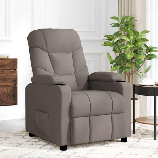 Masážní Křeslo Taupe Textil
