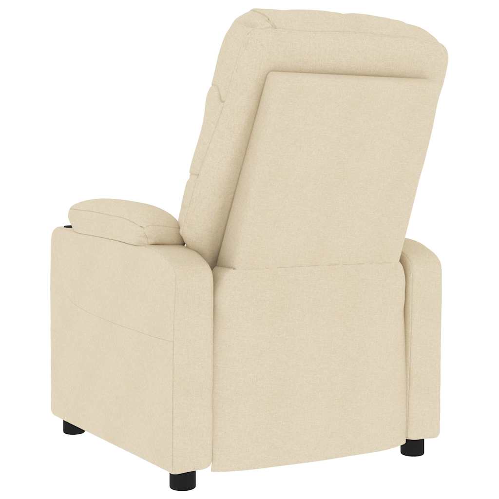 Masážní Křeslo Krémové Textil