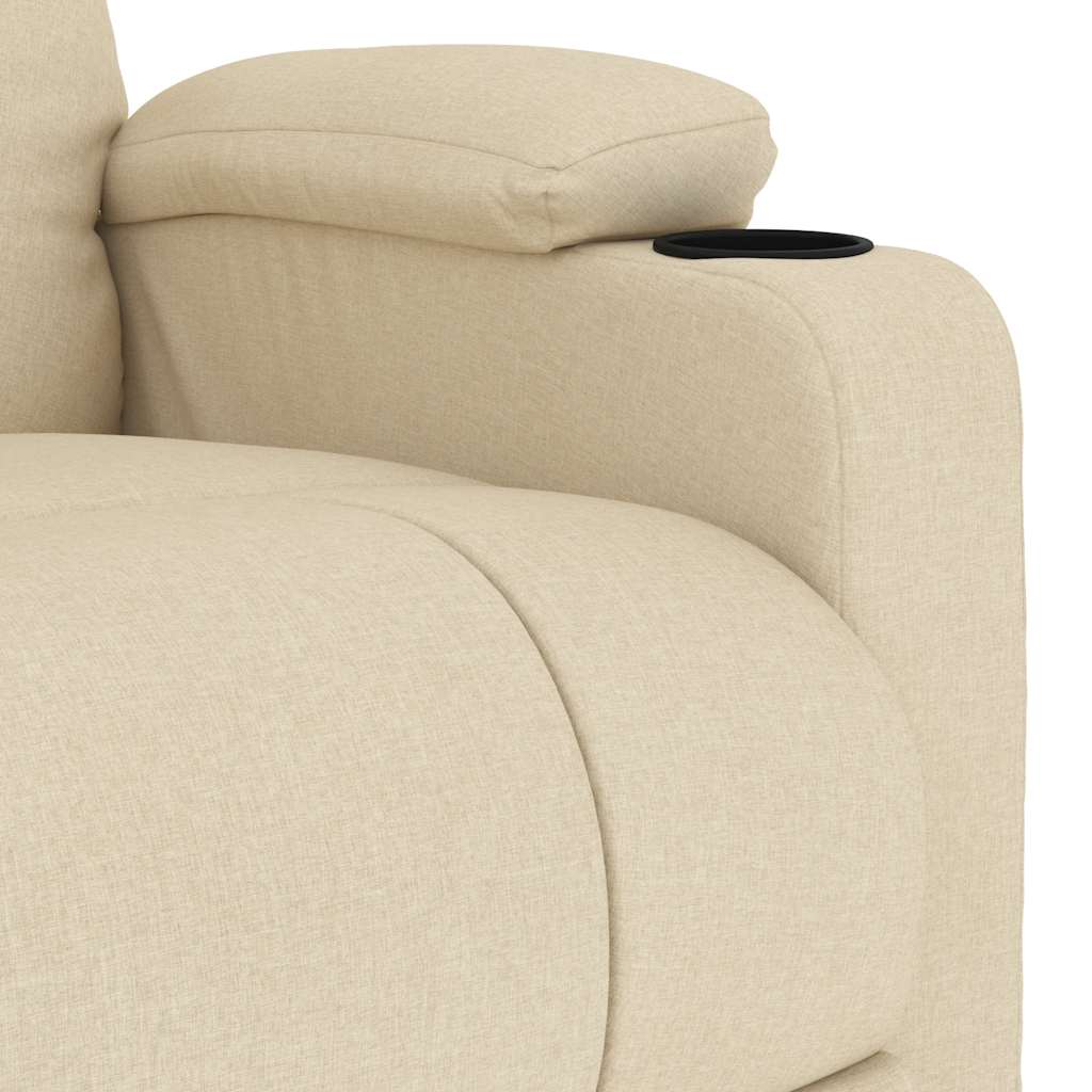 Masážní Křeslo Krémové Textil