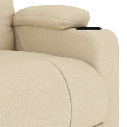 Masážní Křeslo Krémové Textil