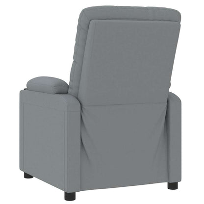 Polohovací Křeslo Světle Šedé Textil
