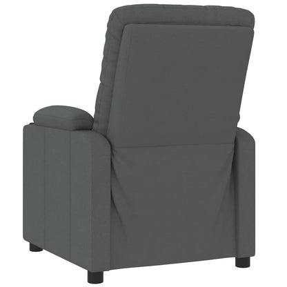 Polohovací Křeslo Tmavě Šedé Textil
