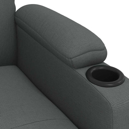 Polohovací Křeslo Tmavě Šedé Textil