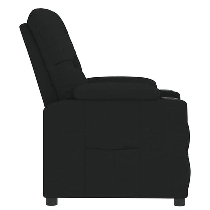 Polohovací Křeslo Černé Textil