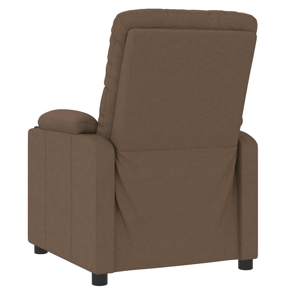Polohovací Křeslo Hnědé Textil