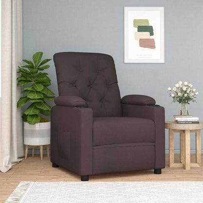 Polohovací Křeslo Hnědé Textil