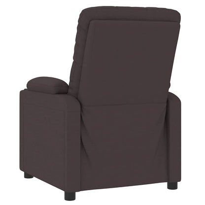Polohovací Křeslo Tmavě Hnědé Textil