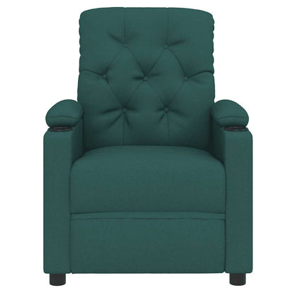 Polohovací Křeslo Tmavě Zelené Textil