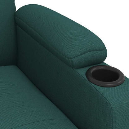 Polohovací Křeslo Tmavě Zelené Textil
