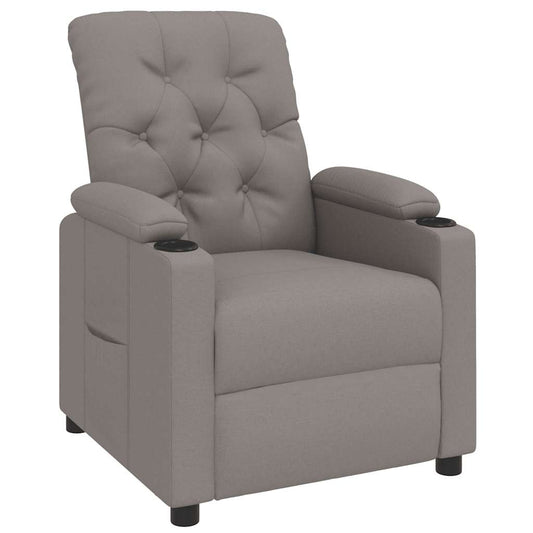 Polohovací Křeslo Taupe Textil