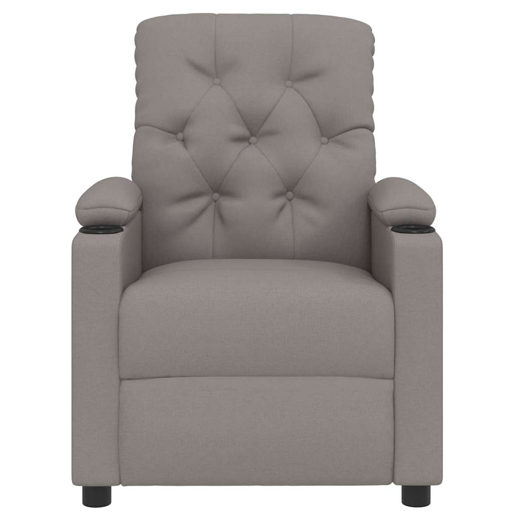 Polohovací Křeslo Taupe Textil
