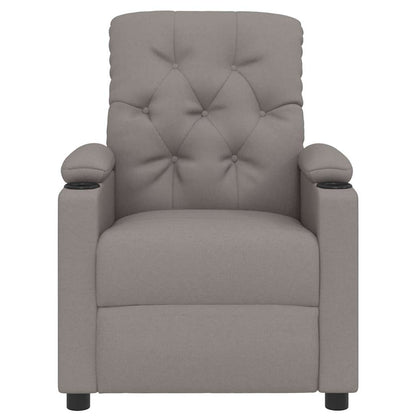 Polohovací Křeslo Taupe Textil