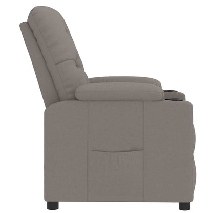 Polohovací Křeslo Taupe Textil