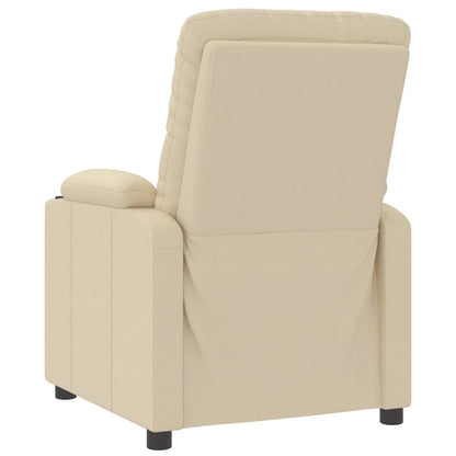 Polohovací Křeslo Krémové Textil