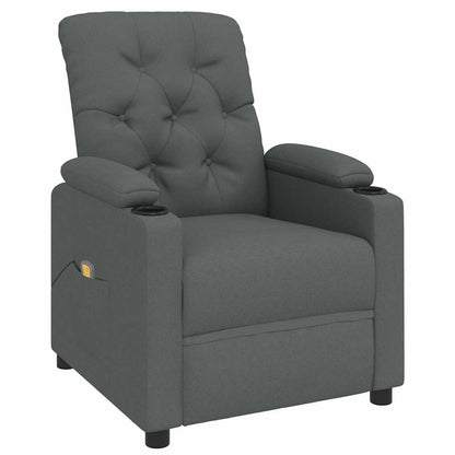 Masážní Křeslo Tmavě Šedé Textil