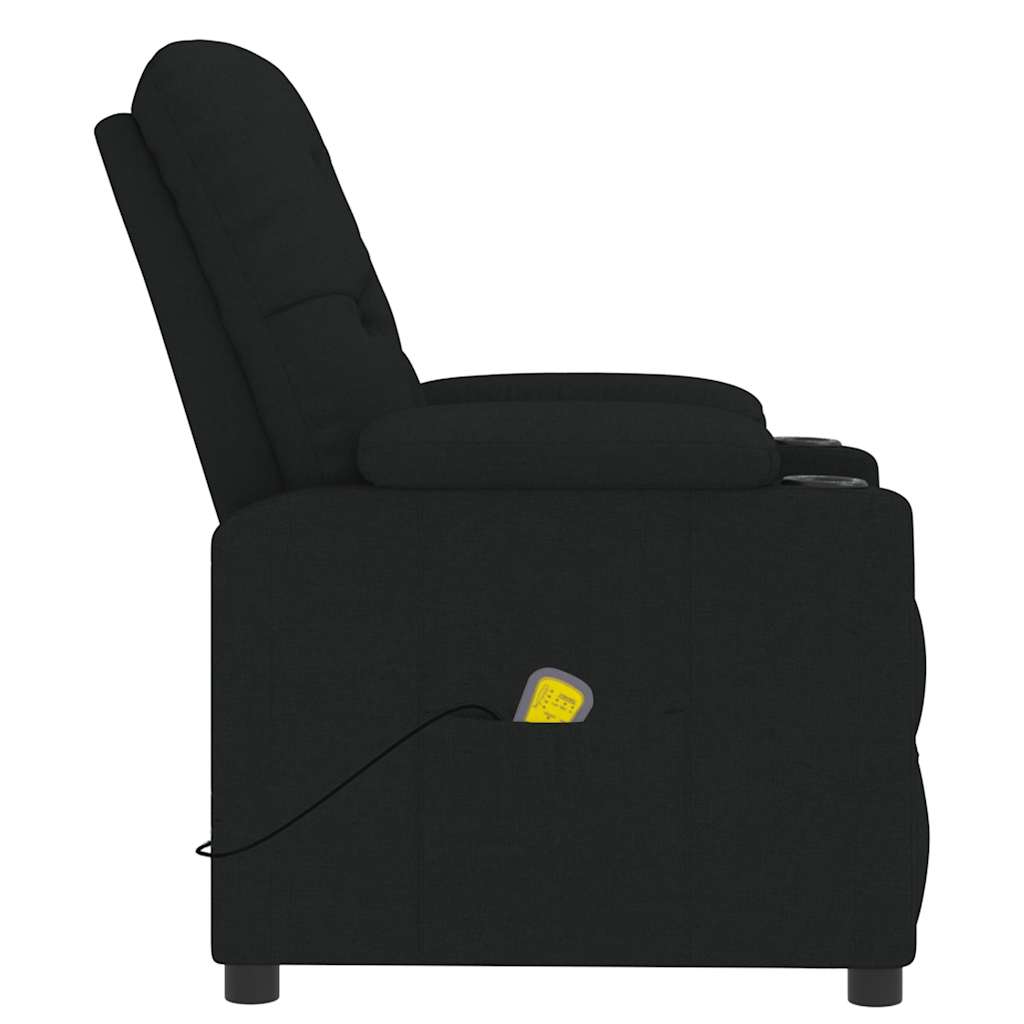 Masážní Křeslo Černé Textil