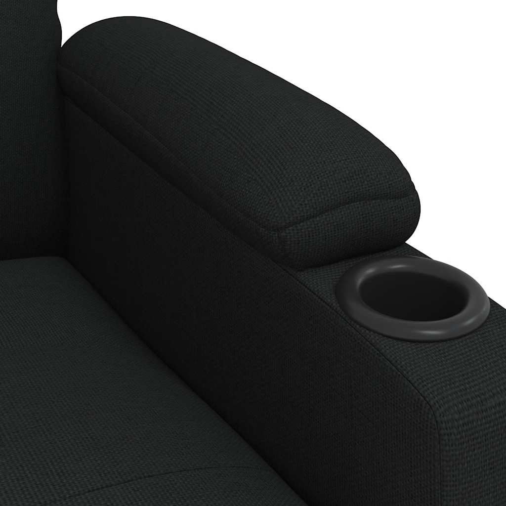 Masážní Křeslo Černé Textil