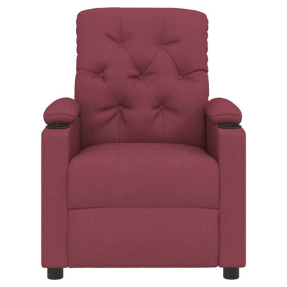 Masážní Křeslo Vínové Textil
