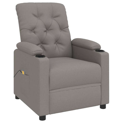 Masážní Křeslo Taupe Textil