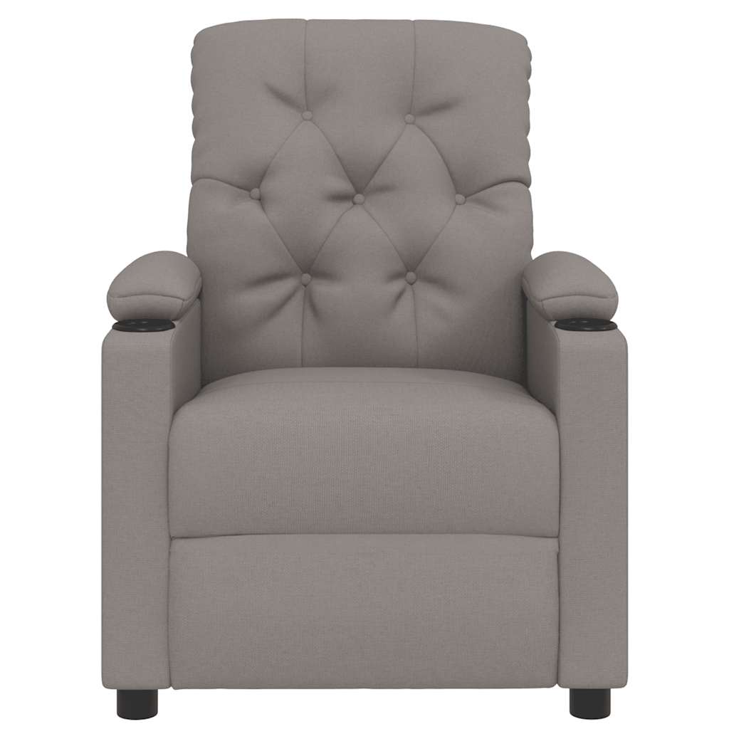 Masážní Křeslo Taupe Textil