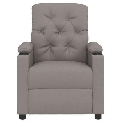 Masážní Křeslo Taupe Textil