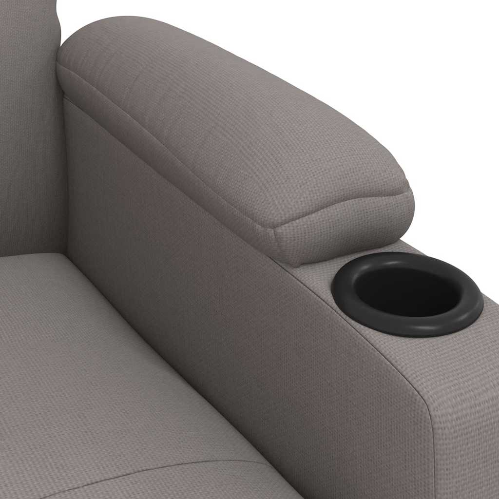 Masážní Křeslo Taupe Textil